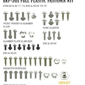 Airtime Volledige plastic set schroeven set KTM SX 125/150/250 11-15 & SX-F 250/350/450 11-15 & EXC/EXC-F 250/350/450/500 12-16