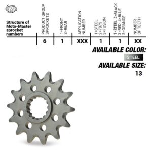 Moto Master voortandwiel 13 tands staal Suzuki RM 125 1981-2010 & RM-Z 250 2007-2012