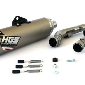 HGS Complete uitlaatsysteem staal met carbon eindkap KTM SX-F 350 2019-2022 & HSQ FC 350 2019-2022 & Gas Gas MC 350F 2021-2023