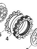 KTM OEM koppelingplaten set ( gevoerde en stalen platen en veren) SX 65 1998-2008
