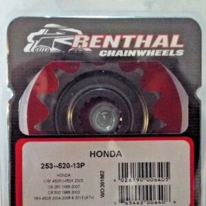 Renthal voortandwiel 14 tands Honda CR 250R 88-07 & CR 500R 90-01 & CRF 450R 02- & CRF 450RX 17- & CRF 450X 12-16 & TRX 450R 12-14