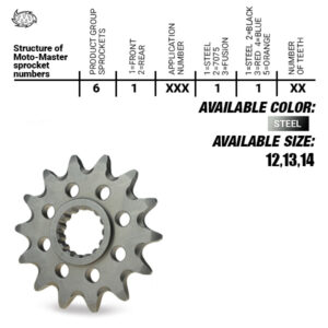 Moto Master voortandwiel 14 tands Ducati Desmo 450 MX/EDX 2026