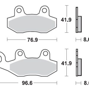 Mino voor remblokken Suzuki -95 & Yamaha -97 & Kawasaki -93 & Husqvarna -95