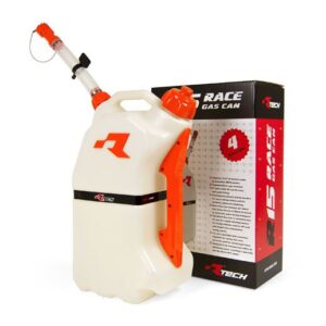 Racetech brandstoftank 15 liter wit/oranje