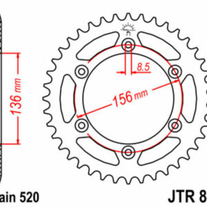JT achtertandwiel 47 tands JTR822.47
